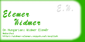 elemer widmer business card